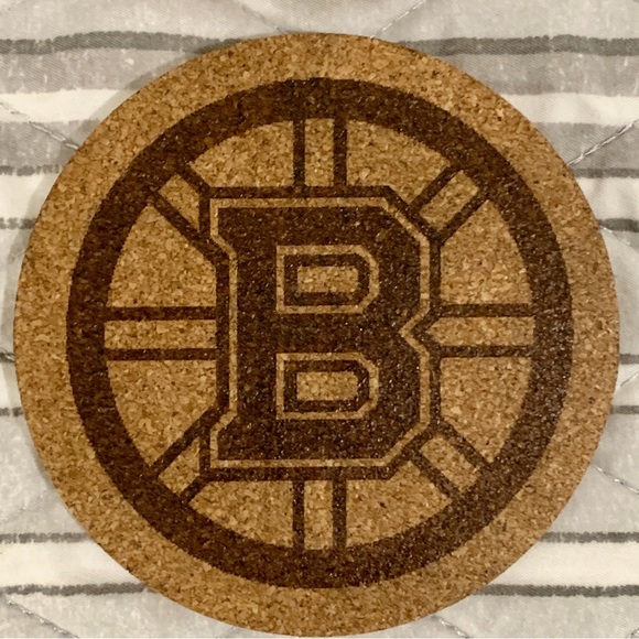 SOLD❗️Boston Sports Teams Laser Engraved Cork Coasters - Picture 4 of 6